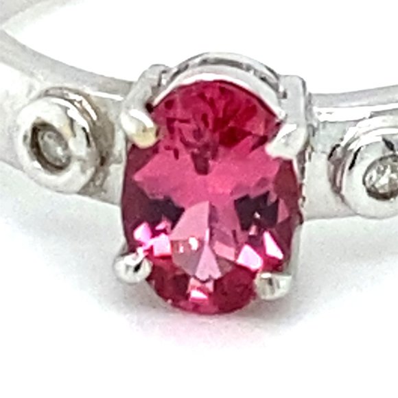 Red Mahenge Spinel 1.04ct Diamonds 18K Gold Ring - Picture 6 of 7